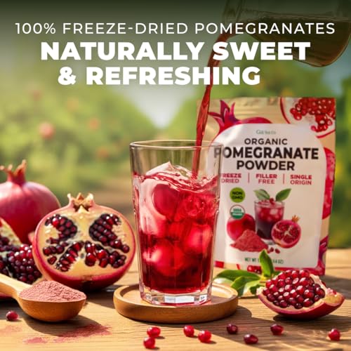 image for Gya Tea Co Pomegranate Powder 1.1lb (17.64 Oz) – 100% USDA Organic F