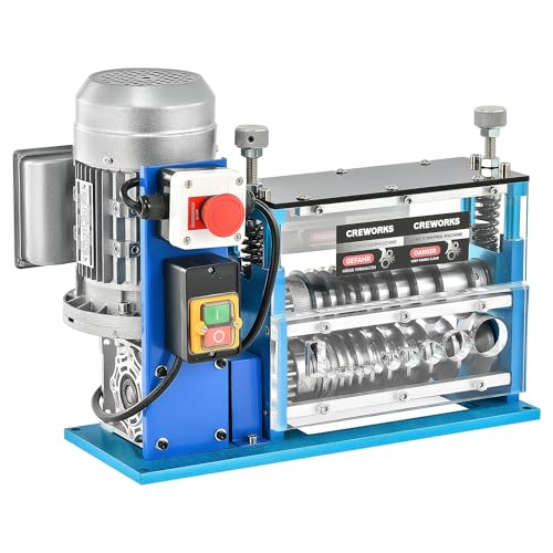 ▲️ Snudatura automatica: questa macchina spelafili automatica rimuove l'isolamento in plastica e gomma dai vecchi fili a velocità fino a 30 metri al minuto e utilizza motori da 370 W altamente efficienti per alimentare le sue dieci lame.