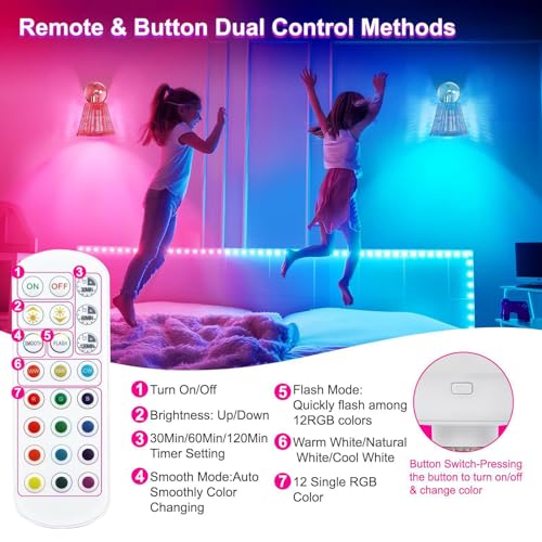 Lámparas de pared de ratán con iluminación LED regulable para interiores de diseño 2