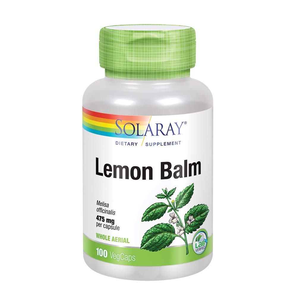 Solaray - Lemon Balm, 400 mg, 100 Capsules
