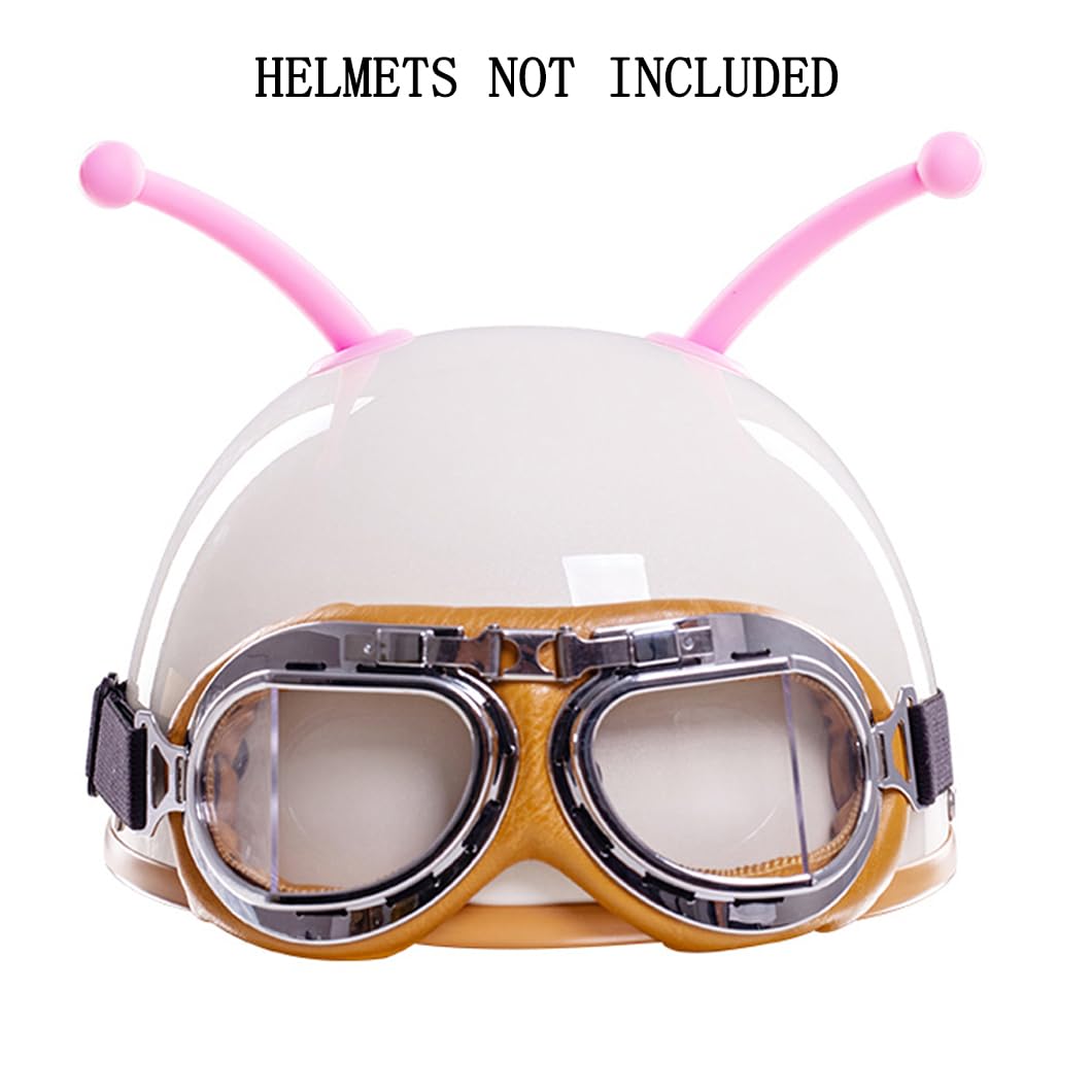 KORKUS Women's Pink Helmet Accessory, 2-Piece Bee Antennae Horns for Bicycle, Motorcycle, Ski & Snowboard Helmets