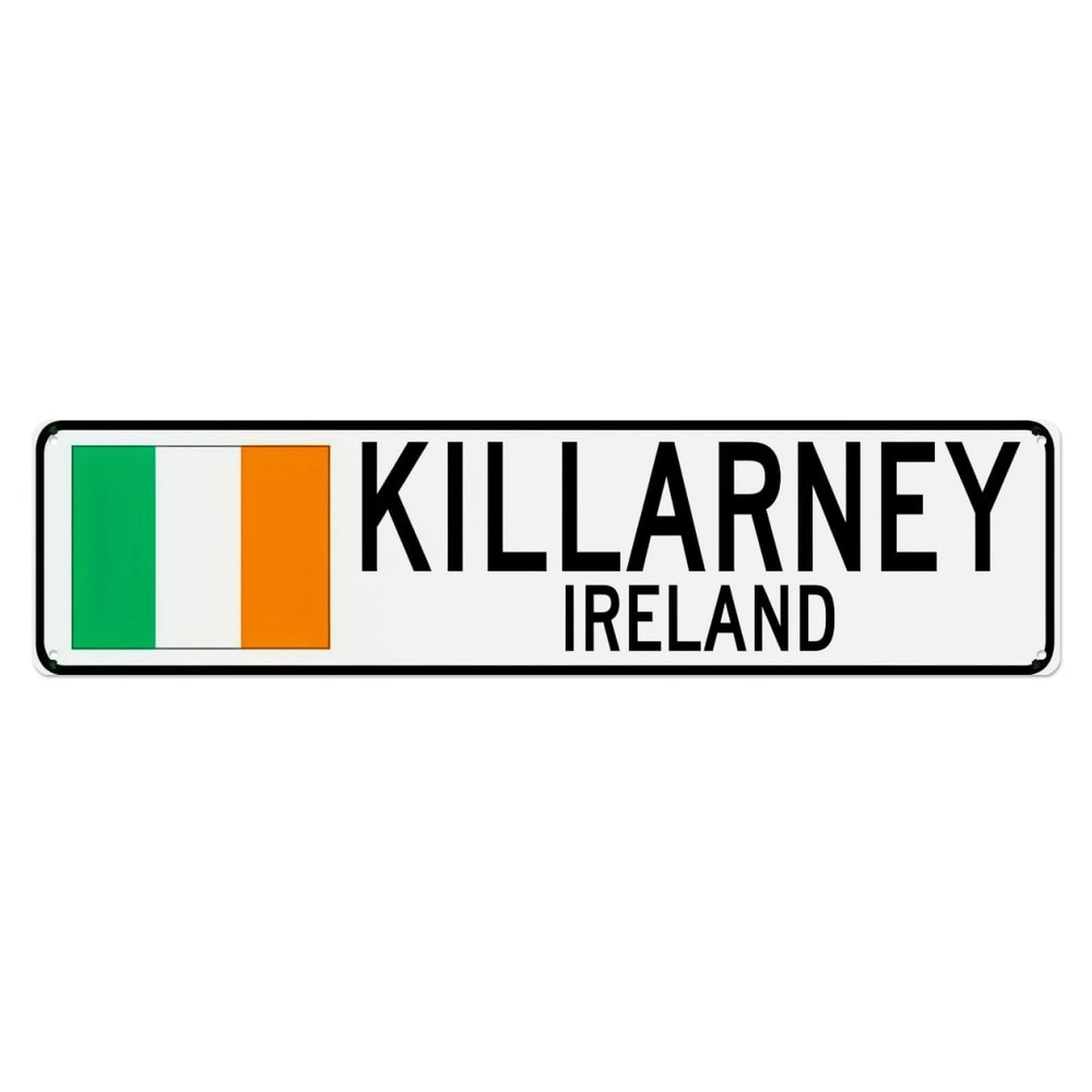Jdyansheng Vintage Killarney Ireland Flag Sign Tin Sign Metal Poster Metal Signs For Home Man Cave Bar Cafe Kitchen Laundry Room Wall Decorations 4X16 Inches