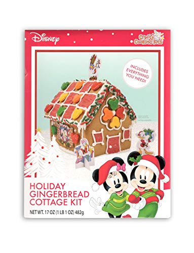 Crafty Cookie Kits Disney Mickey Mouse Holiday Gingerbread Cottage Kit - Perfect Holiday Christmas Gingerbread House, Awesome Holiday Decoration - Contents Weigh 17 oz