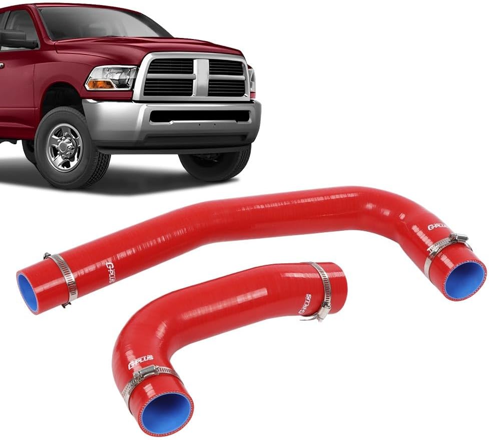 GRAND ORANGE Red Radiator Silicone Hoses Compatible with Dodge Ram 2500 3500 Cummins 5.9L/6.7L Diesel 2003-2010