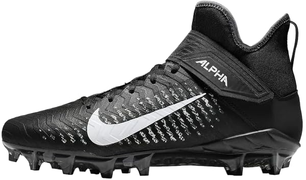 Image of Nike Men's Alpha Menace Pro 2 D Football Cleats - Black /White,7M US