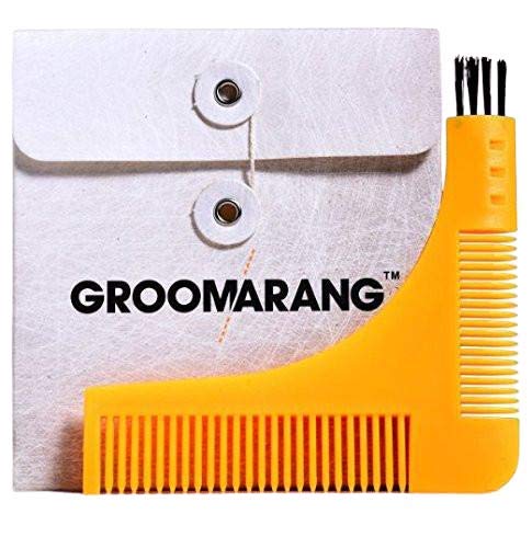 Beard Bib GROOMARANG Beard Catcher Shaving Apron for Men - PLUS Beard Shaping Comb Template Beard Bib GROOMARANG Beard Catcher Shaving Apron for Men - PLUS Beard Shaping Comb Template