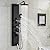 ROVOGO Shower Panel Tower System, 4-Function (Rain Shower, Handheld Sprayer, Body Jets, Tub Spout) with Simultaneous Use Option, Stainless Steel Shower Column with Adjustable Head, Black