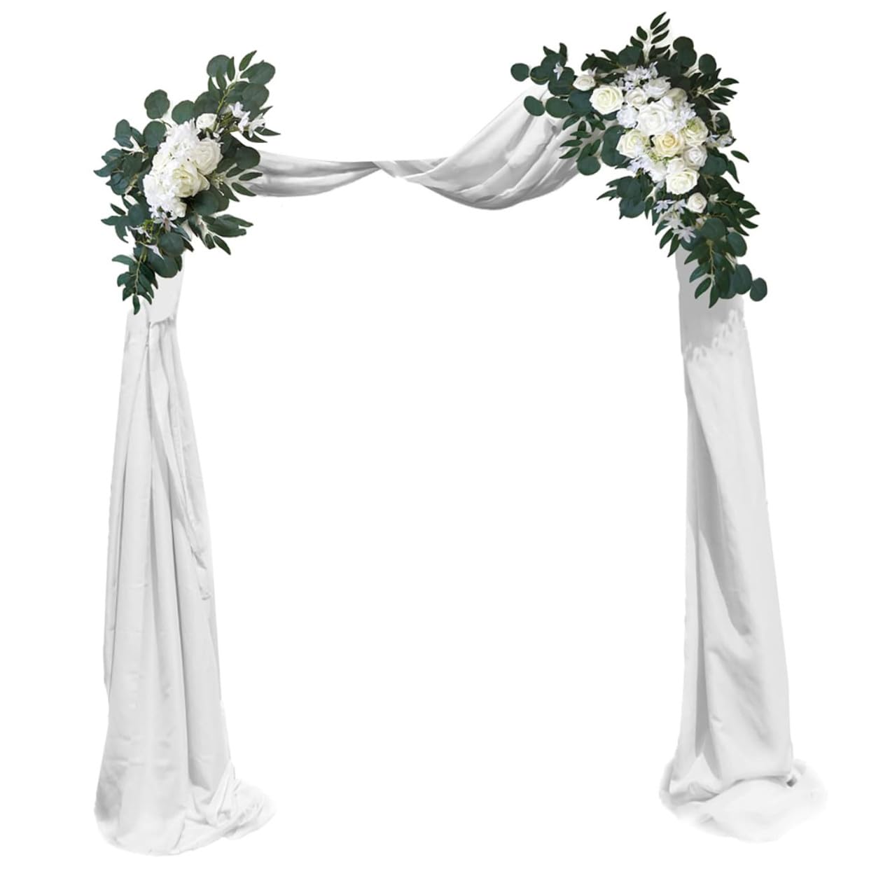 Set di Fiori Artificiali Chiari per Struttura Nuziale, Aspetto Vivido e Tessuto di Garza, per Decorazioni Floreali Romantiche in Cerimonie di Matrimonio