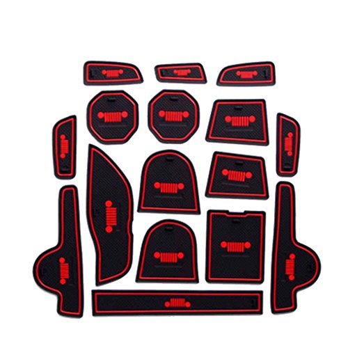 Provide The Best pour Jeep Renegade 2016 2017 Décoration Fente de la Porte de Porte Glissement antidérapante Groove Coussins Anti-dérapant Tapis de Fente de la Porte