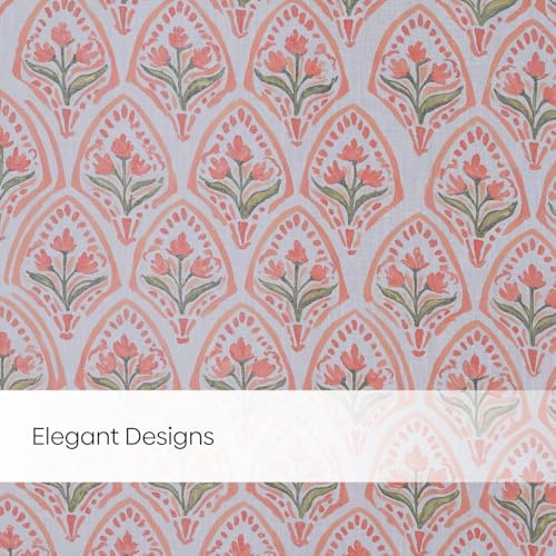 Image of haus & kinder Sheer Door Curtain 7 Feet Long Pack of 1 Door Curtain, 7 Feet Curtain for Door, Light-Filtering & Breathable (Ornate Blossom, Multicolor 114x213cm)