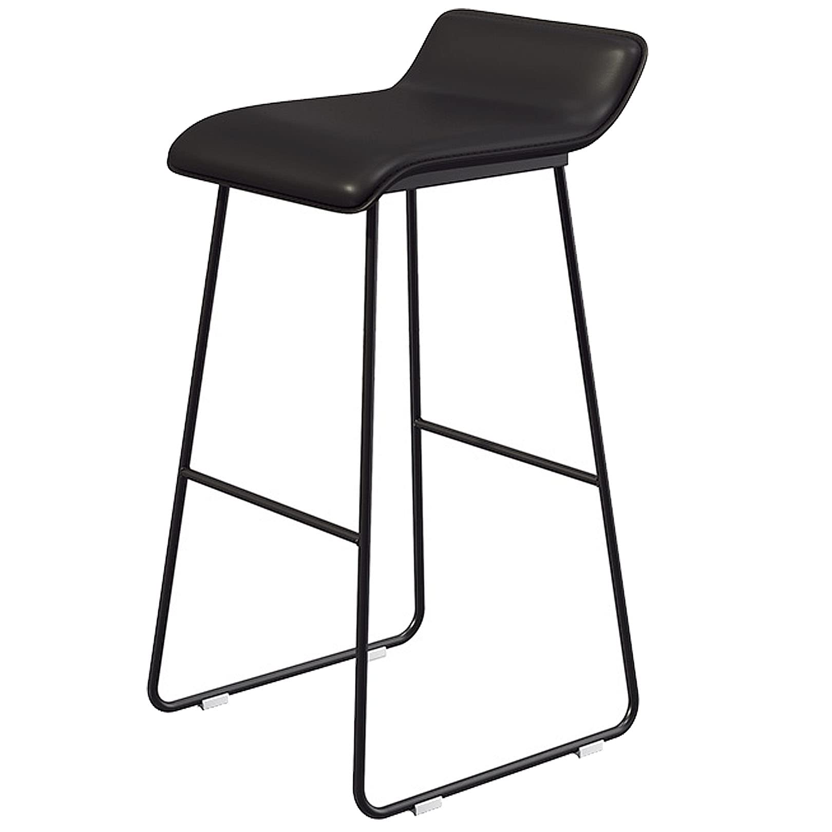 Tabourets de bar en cuir PU avec dossier et repose-pieds supportant 150 kg pour îlot cuisine