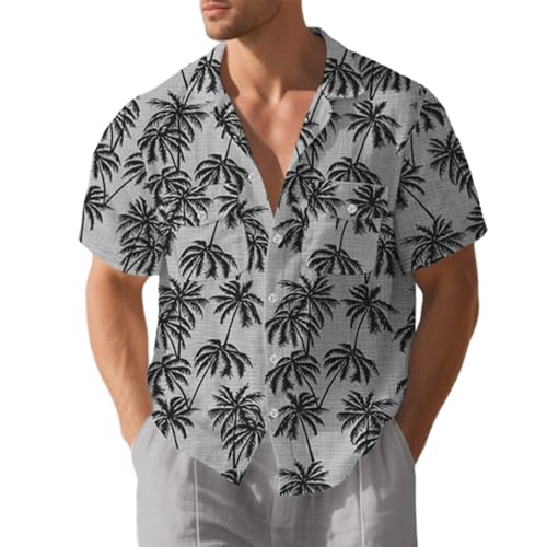 Chemise d'été homme manches courtes avec poches haut léger respirant