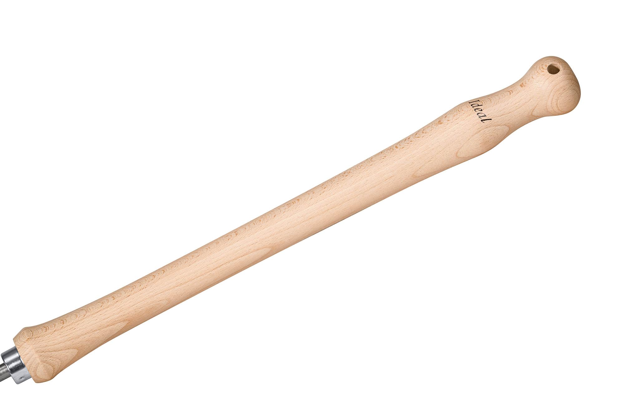 IDEAL-Handschaufel schmal | geschmiedetes, spezialgehärtetes Stahlblatt mit scharf angeschliffener Schneide, handgefertigt in Deutschland, Buchenholzstiel 40 cm mit Aufhängebohrung,