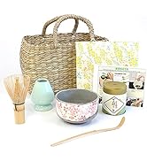 Amazon｜ほんぢ園 お抹茶セット 美濃焼 桜茶碗 籠バッグ付き 抹茶