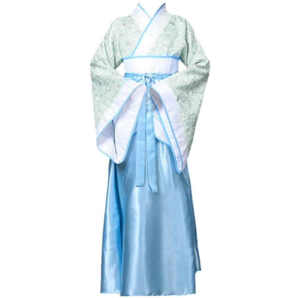 Uzztfa Ancient Chinese Dress for Girls Ancient Chinese Traditional Costume Long Sleeve Hanfu Dresses for Halloween Christmas Party Dance Costume