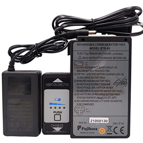 LITKEQ BTR-09 Battery 14.8V 7800mAh with Charger Replace for BTR-09 Fujikura Fusion Splicer 19S 70S 80S FSM-70S, FSM-80S, FSM-70S+,FSM-70R