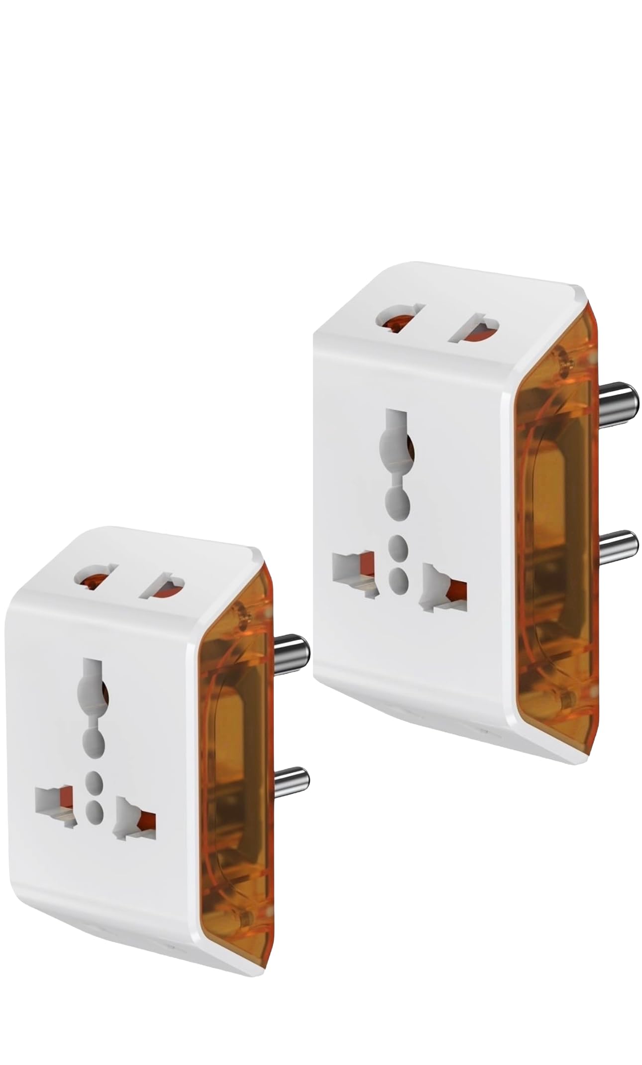 3-Pin Multiplug Travel Adapter with Universal Socket, Supports 2-Pin and 3-Pin Plugs, for Smartphones, Laptops and Other Devices, Pack of 2-picture-57