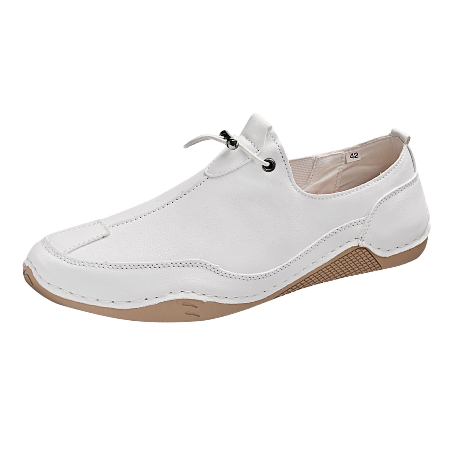 Mocasines de cuero para hombre: zapatos blancos ideales para conducir y caminar 8