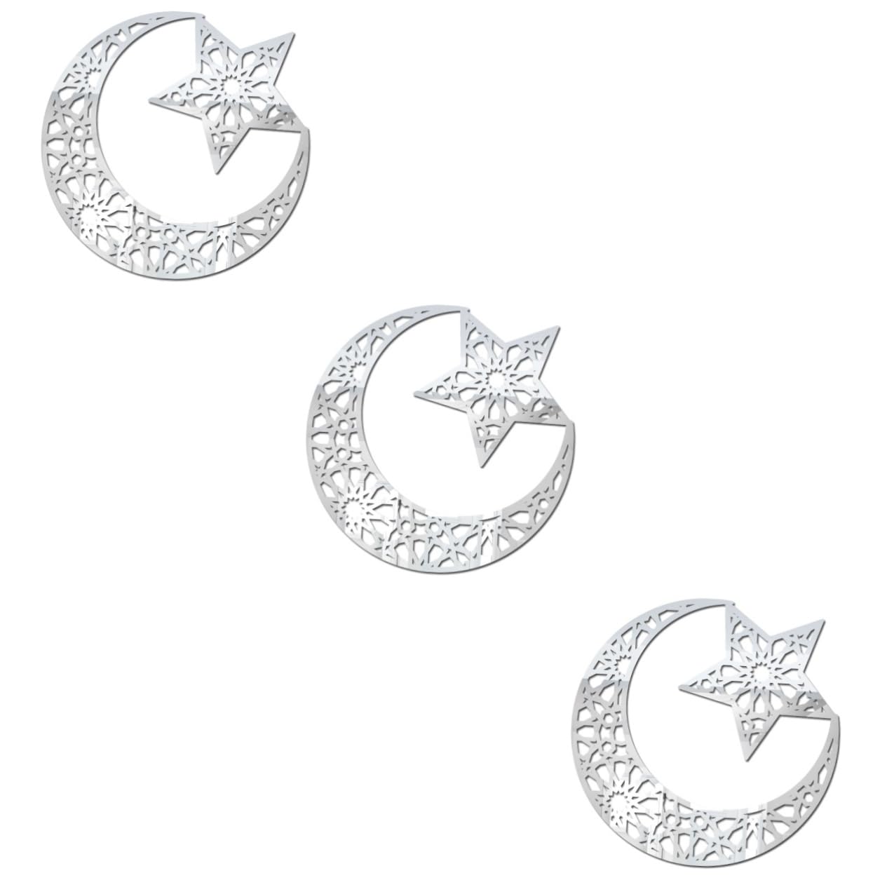 Autocollants miroir lune et étoile amovibles pour déco murale enfant