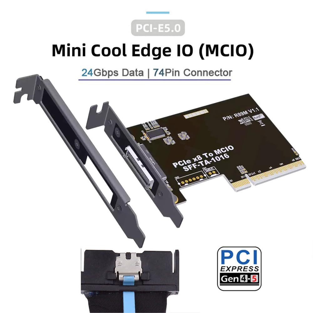 Amazon.com: NFHK Card External MCIO 8i Mini Cool Edge IO SFF-TA