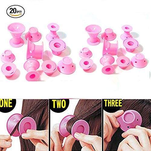 Silicone Hair Curler 20PCS Silicone Hair Curler Hair Care DIY Roll Hair Style Roller Curling tool