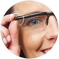 LJFYXZ Állítható Dioptriás Szemüveg -6D és +3D Között - HD Fáradtságcsökkentő Lencsék Férfiaknak és Nőknek - Kézi Fókuszállítással Olvasásho 2