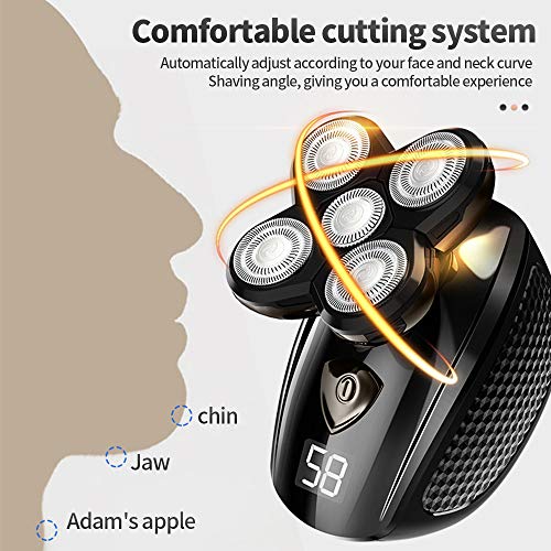 TOPmontain Máquina de barbear elétrica para homens, 5 em 1 aparador de barba aparador de barbear elé