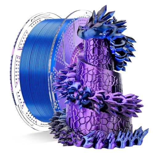 CHITU SYSTEMS Tri-Color Silk PLA Filament (Black/Blue/Purple), 1kg