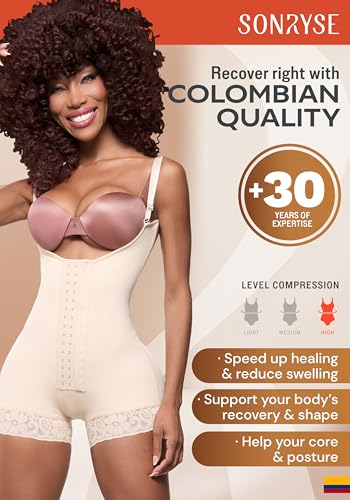 Image of Sonryse Fajas Colombianas Postparto Cesarea Postpartum Girdle Underwear for Women High Compression Stage 2 Faja