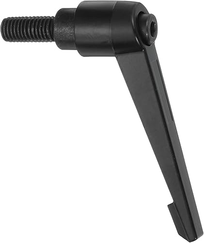 Miniatura 167 de uxcell Perillas ajustables M8 x 3.150 in, rosca macho, botón de trinquete, bloqueo rápido, perno giratorio para maquinaria de torno, color negro