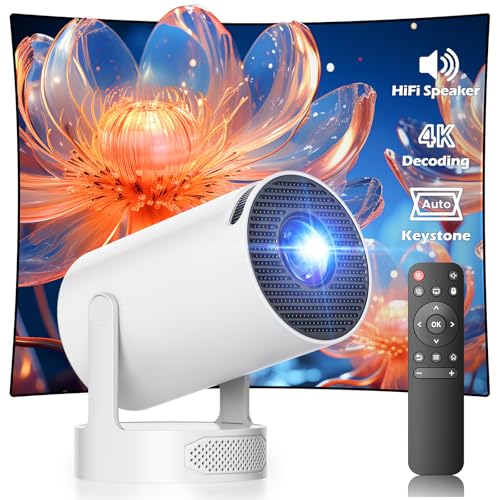 Image of Mini Projector with WiFi 6 and Bluetooth 5.0, 1080P 4K Supported 300 ANSI Lumens Portable Projector, Movie Projector Compatible With HDMI /USB /TV Stick /Smartphone /Laptop