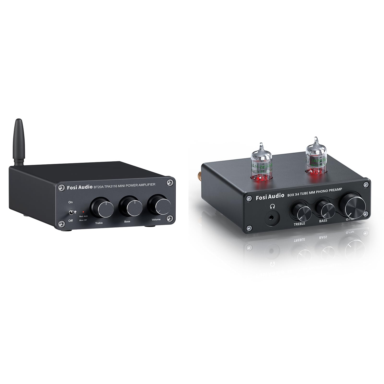 Fosi Audio BT20A Amplificatore e BOX X4 Preamplificatore Phono in bundle