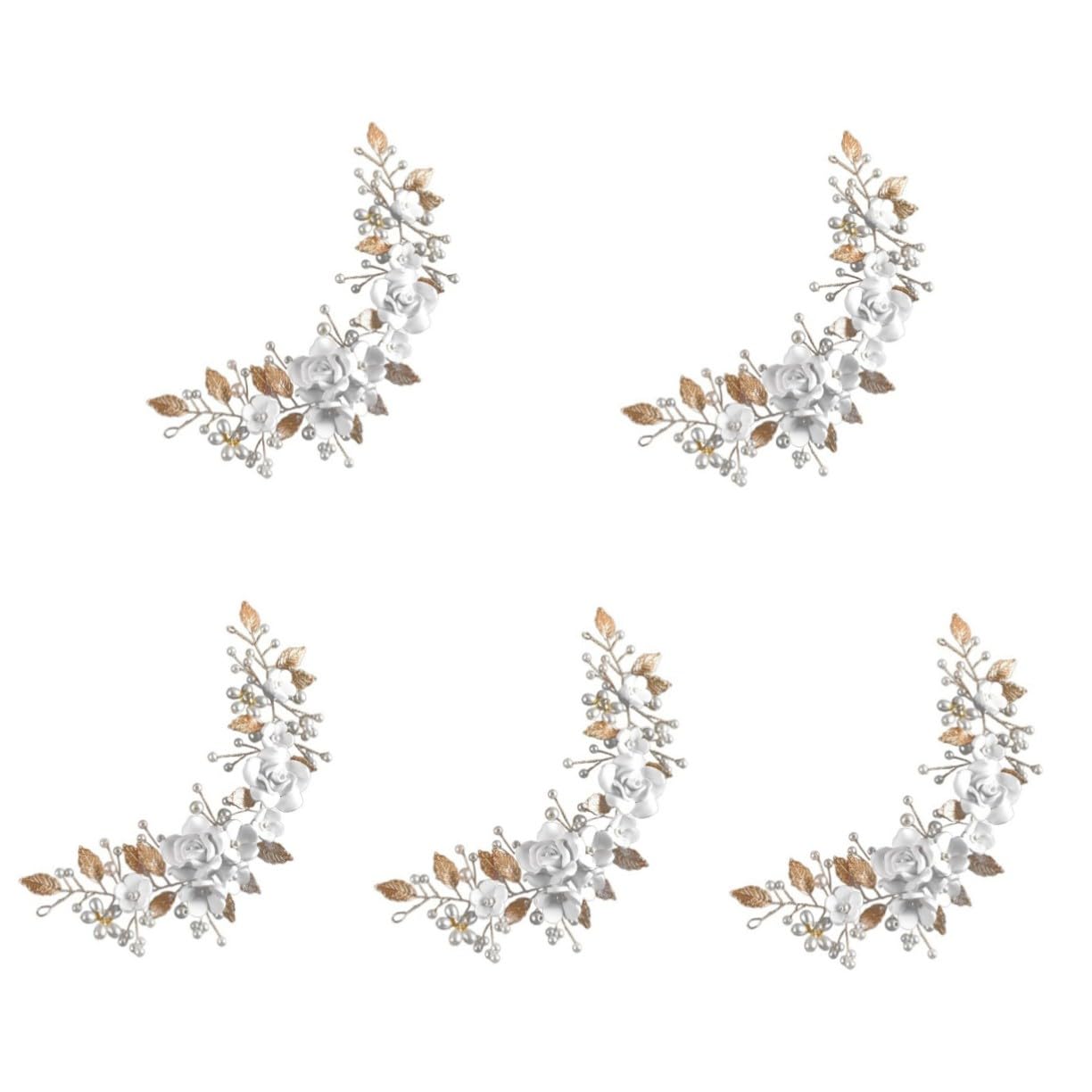 VICASKY 5 Pièces Accessoire Cheveux Mariage Femme Fleur Argentée Élégant pour Mariée Délicate et Chic