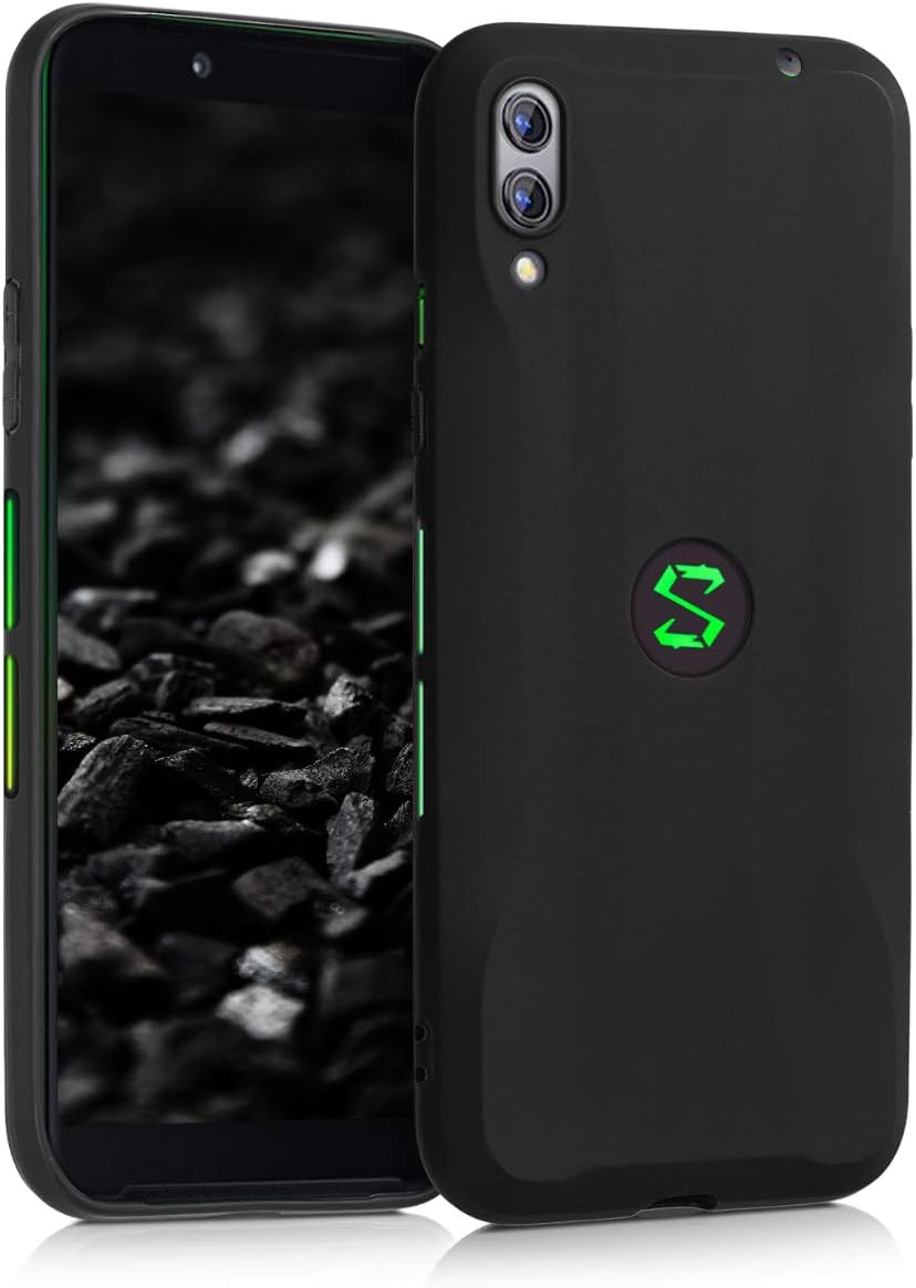 kwmobile TPU Case Compatible with Xiaomi Black Shark 2 - Case Soft Slim Smooth Flexible Protective Phone Cover - Black Matte