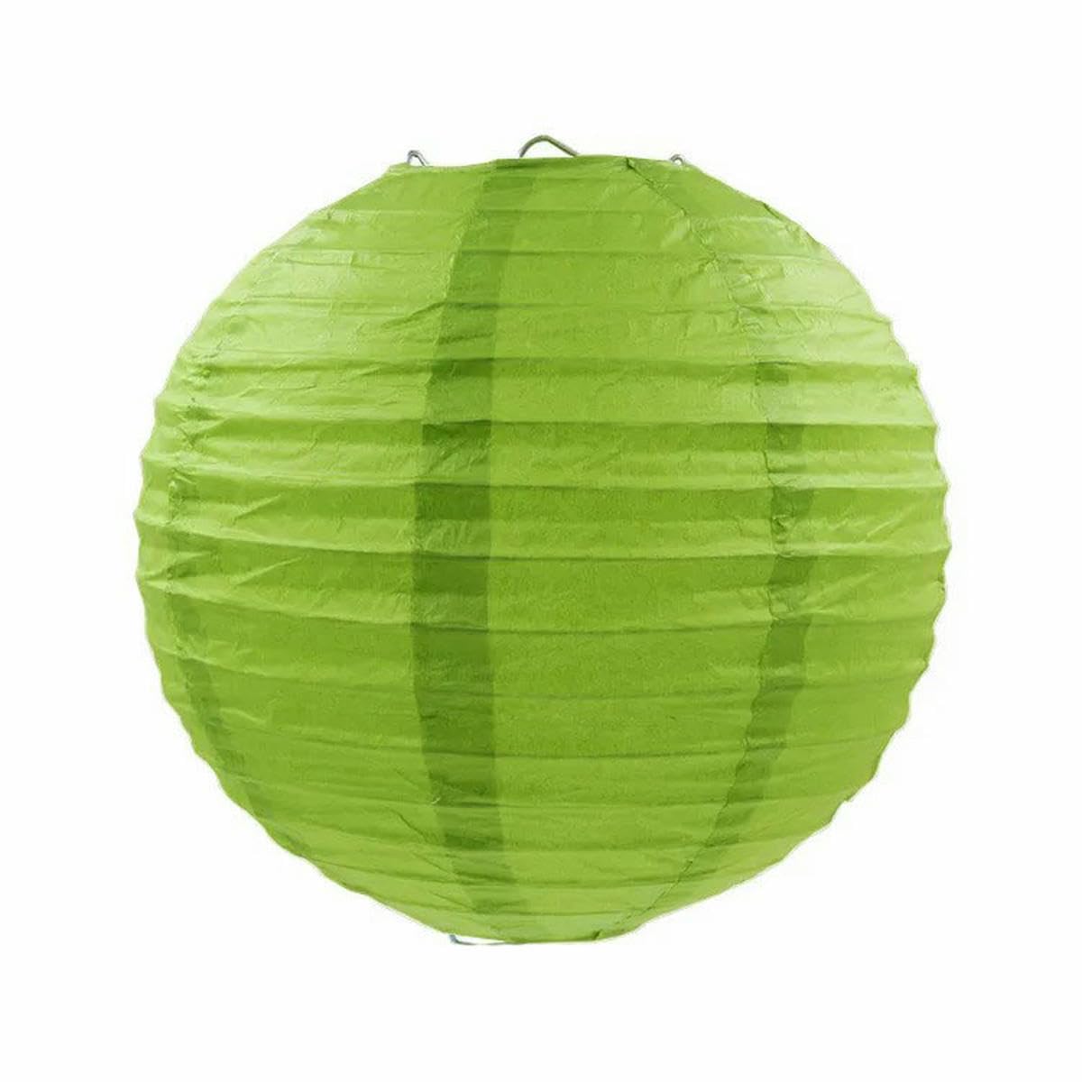 Round Paper Lanterns, Round Hanging Paper Lanterns Multicolor 10-40cm(Green,35cm(14inch))
