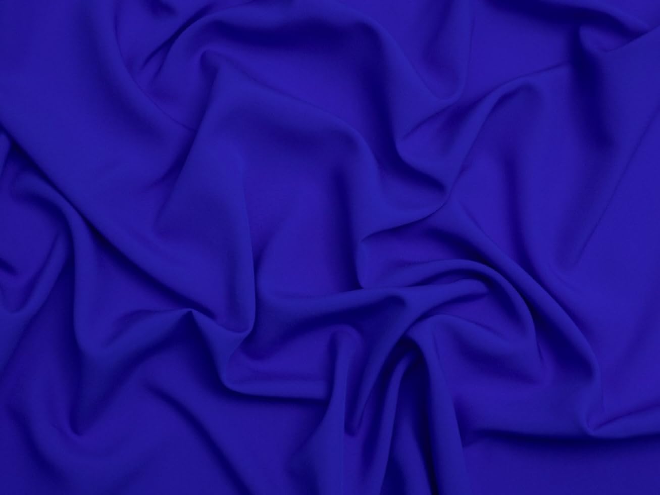 Minerva Core Range Soft Touch Crepe Apparel & Dress Fabric Cobalt Blue - Lightweight & Suitable for Dressmaking - Approx Width: 110cm / 44" - Sold per metre โ image 1