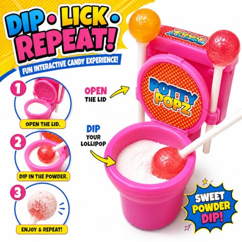 Potty Popz Toilet Candy With Sour Powder Dip (Display of 12 toys) - image 2