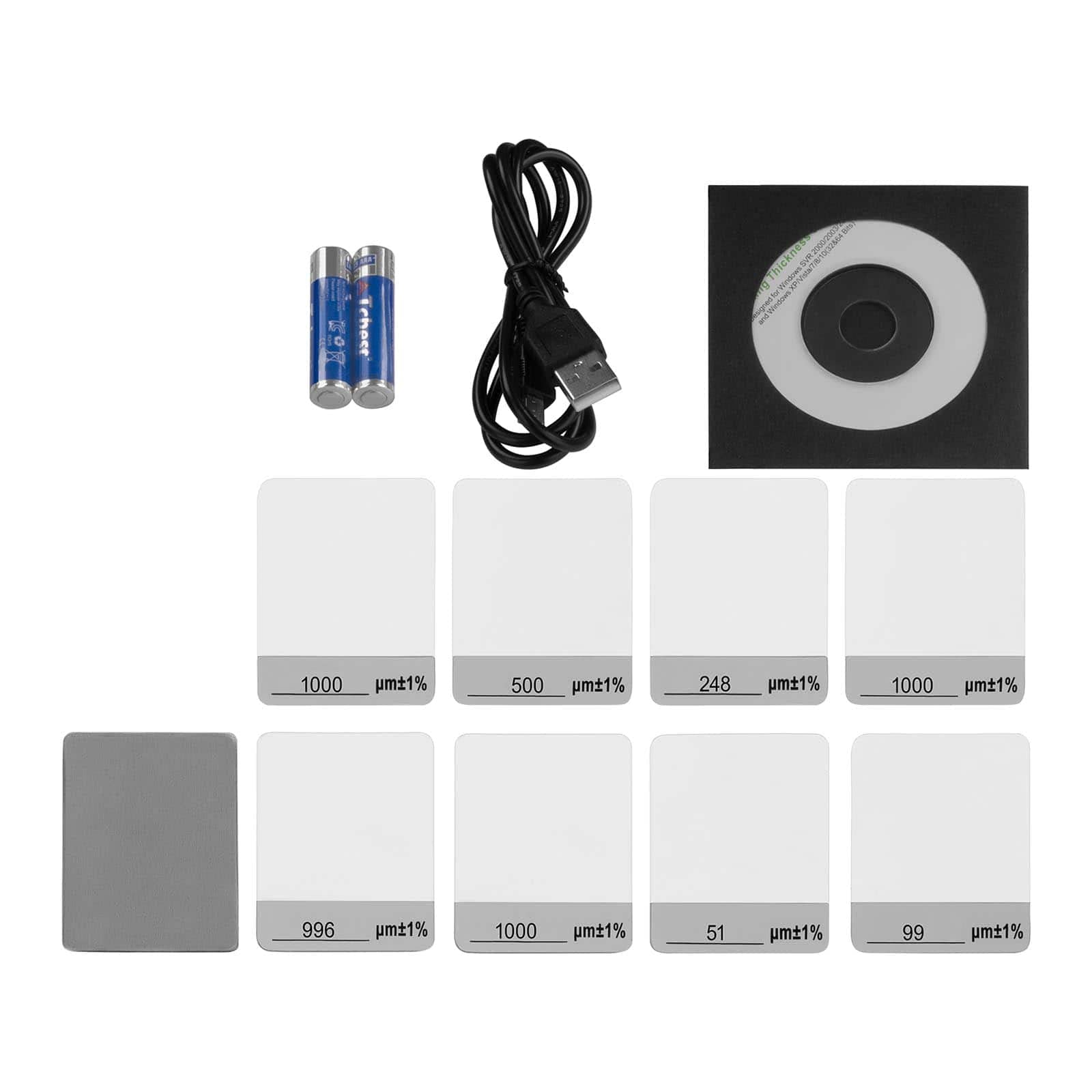 Steinberg Systems Schichtdickenmessgerät Lackschichtenmesser Lacktester SBS-CT-123 Pro (Messbereich 0-5.000 µm, Messgenauigkeit ±2% + 1 µm, Speicherkapazität 320 Messwerte, inkl. Koffer und Zubehör)