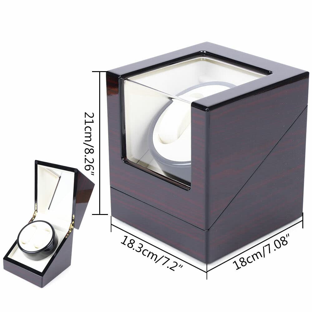 SHZICMY Automatik Uhrenbeweger für Automatikuhren Batteriebetriebener AC Adapter 3 Rotationsmodi Uhren Display-Boxen mit leisem Motor