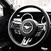 Duoles1 Set Real Carbon Fiber Steering Wheel Insert Decoration Cover Emblem Sticker for 2015 and up Ford Mustang