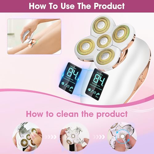 Image of Electric Razors for Women Legs Travel | Rechargeable Waterproof Razor Trimmer for Womens|Dry Wet Electric Shaver for Women|Pro Portable Personal Body Shaver