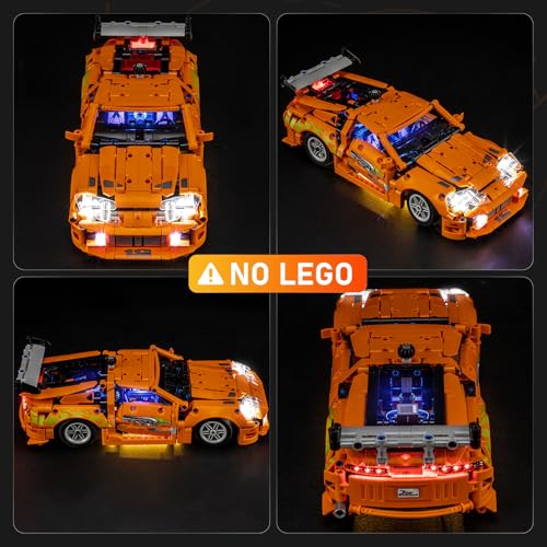 Image of LIGHTAILING Light for Lego-42204 Fast and Furious Toyota-Supra-MK4 - Led Lighting Kit Compatible with Lego Building Blocks Model - NOT Included The Model Set