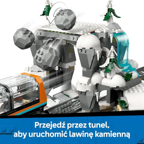 LEGO City Ekspres polarny arktycznych odkrywców 60470 | Kolejka, duży zestaw klocków konstrukcyjnych, prezent dla chłopc