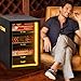 Marvero Cigar Humidor, Desktop Humidor Cabinet Triple-Sided Light with Digital Hygrometer, Humidifier and Humidity Packs. 4 Ceder Wood Drawers, Cigar Humidor Box can Hold 200 Cigars,Present for Men