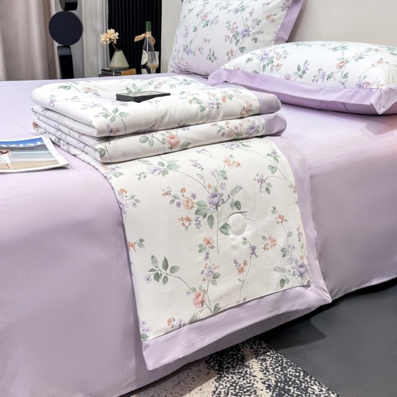 Colcha acolchada para cama edredón sin funda ligero que evita el calor nocturno en verano