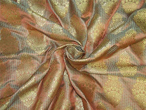 Brocart tissu pour robe de soirée et décoration intérieure dorée