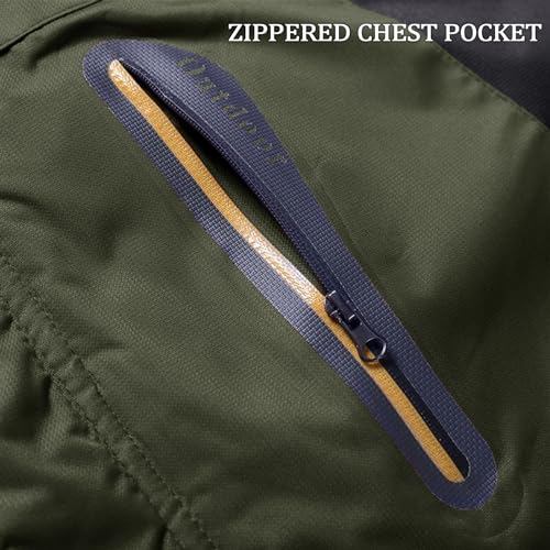 KEFITEVD Herren Winterjacke Warm Fleece Winter Jacke Thermojacke Softshell Jacke mit Kapuze Skijacke Snowboarden Wandern Männer Funktionsjacke Dunkeloliv XL