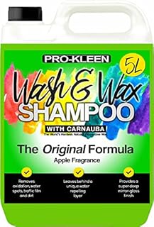 Pro-Kleen 5 Litres Carnauba Wash and Wax Shampoo (Green - Apple Fragrance)