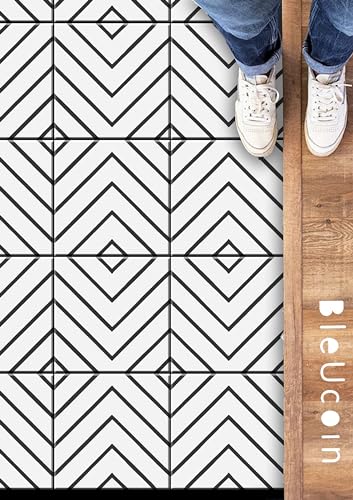 Athens Bleucoin Peel and Stick Floor Tiles Anti-Slip Vinyl Decals