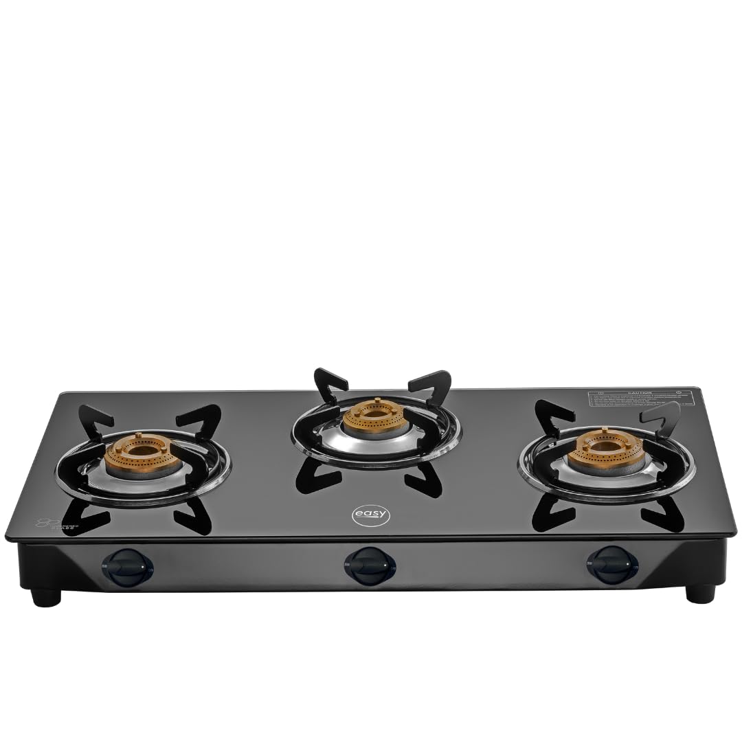 Easy Trios 3 Burner Glass Top Gas Stoves - Multi-Functional Cooking So